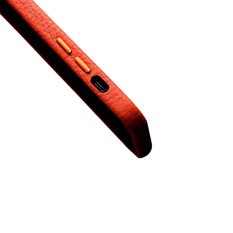 Melkco iPhone 12 Pro Max Origin Paris Premium Leather Cover - Orange - Tashqila Melkco iPhone 12 Pro Max Origin Paris Premium Leather Cover - Orange - Tashqila